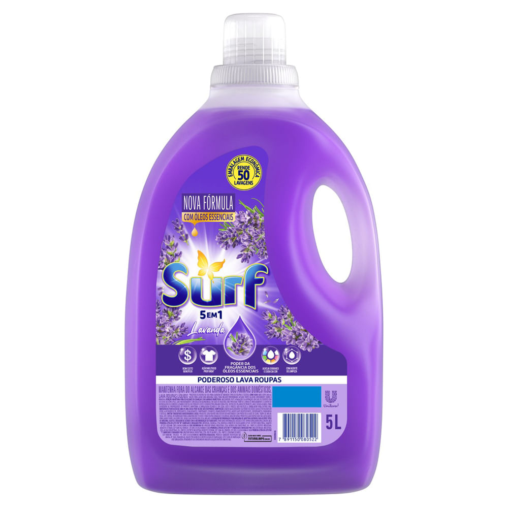 Sabão Líquido Surf Lavanda 5 em 1 Galão 5 Litros