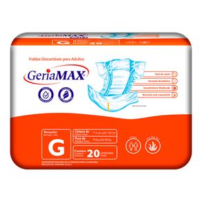 Fralda-Geriatrica-Geriamax-Tamanho-G-Com-20-Unidades Fralda-Geriatrica-Geriamax-Tamanho-G-Com-20-Unidades