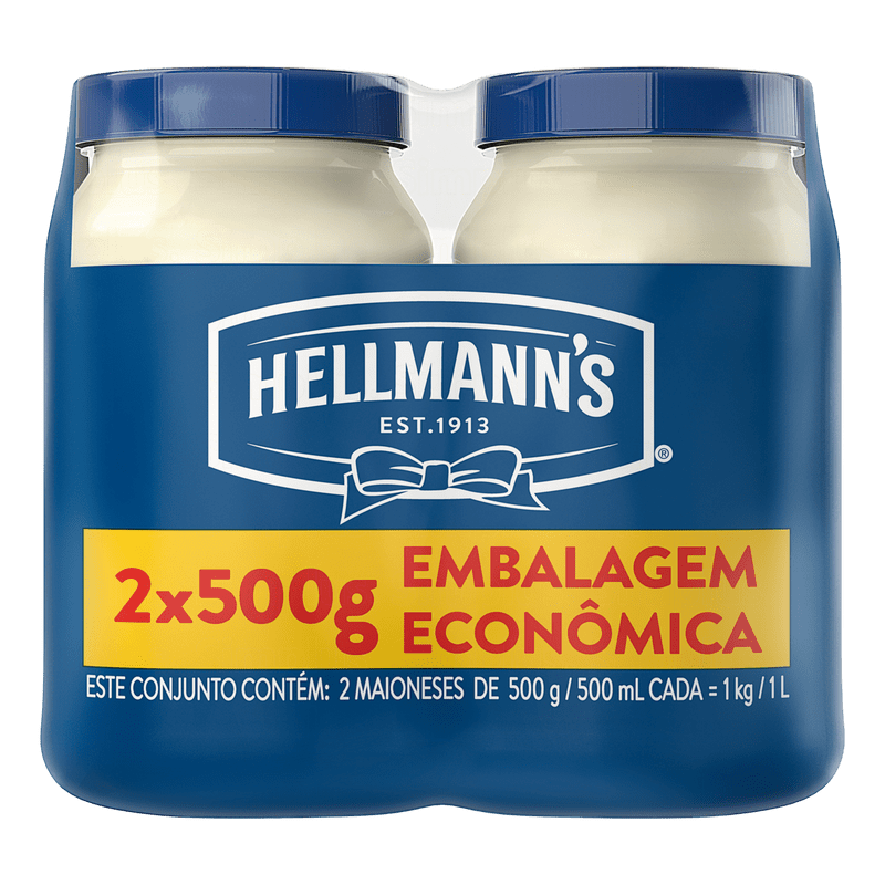 Maionese Hellmanns Tradicional Pack Econômico 2x500g