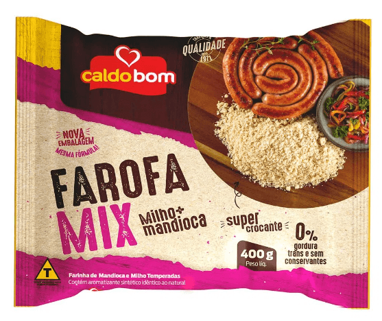 Farofa Pronta Caldo Bom Mix de Milho e Mandioca 400g