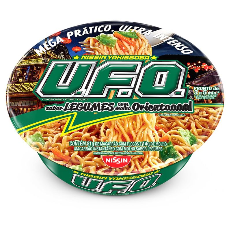 Macarrão Instantâneo Nissin UFO Yakissoba de Legumes 95g