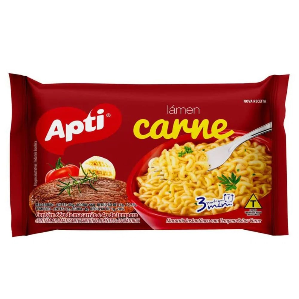 Macarrão Instantâneo Apti Carne 70g