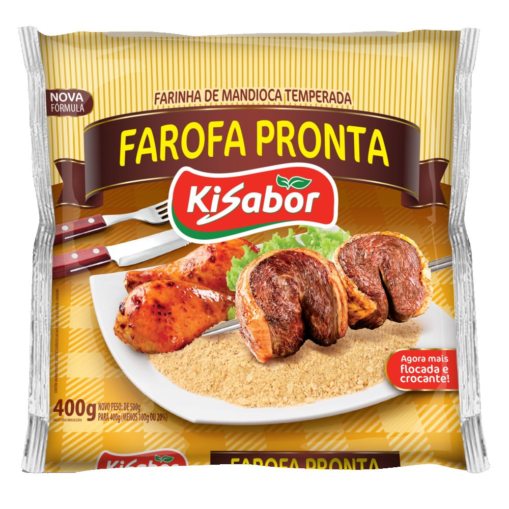 Farofa de Mandioca Pronta Kisabor 400g