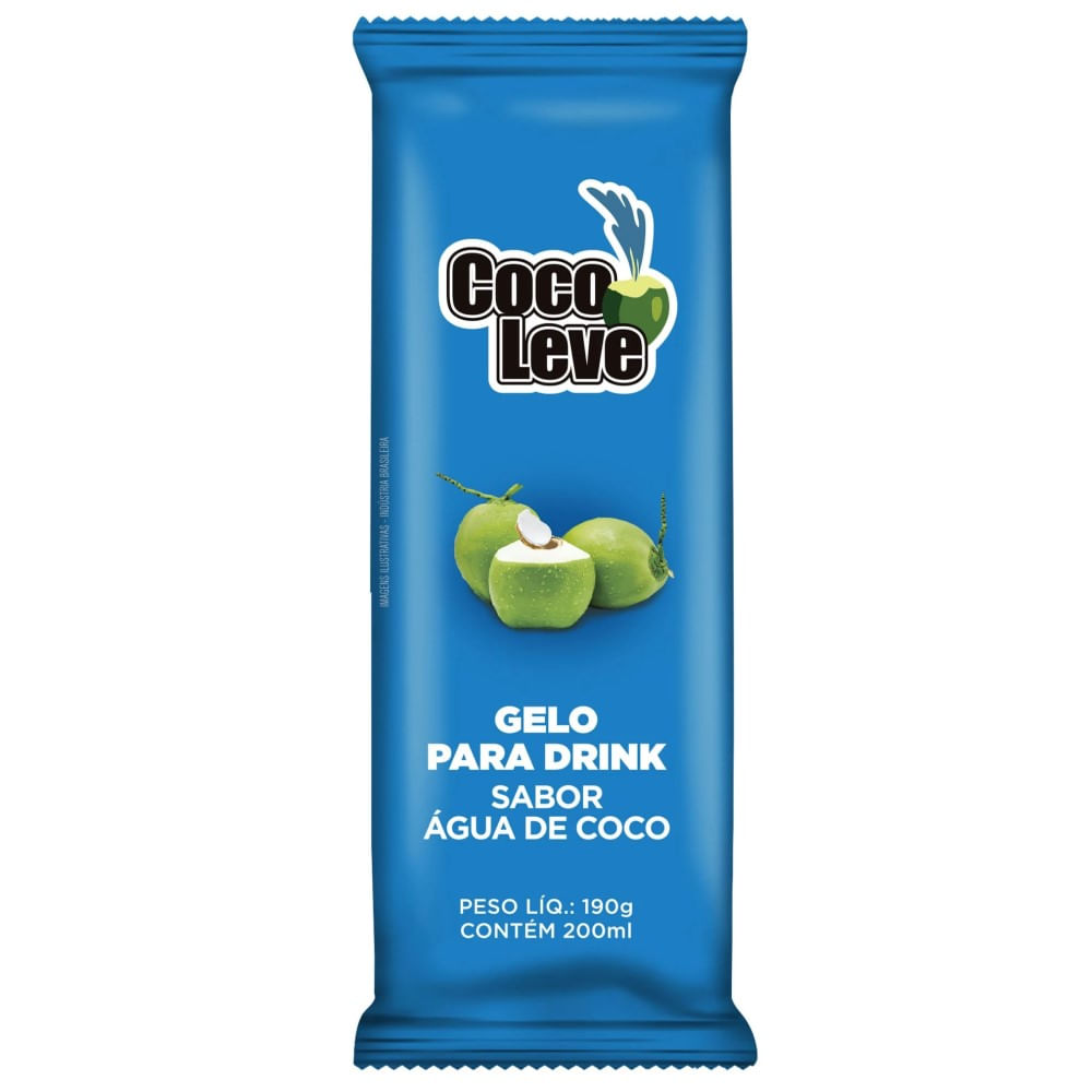 Gelo para Drink Sabor Água de Coco Coco Leve 200G - Supermercado Tome Leve  - Compre Online em Barretos/SP