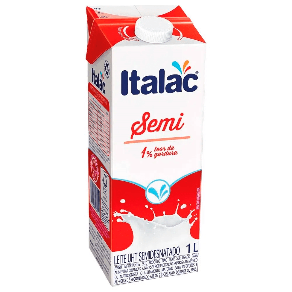 Leite Italac Uht Semidesnatado 1 Litro