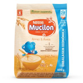 Mingau Nestlé Mucilon Arroz e Aveia Sachê 600g