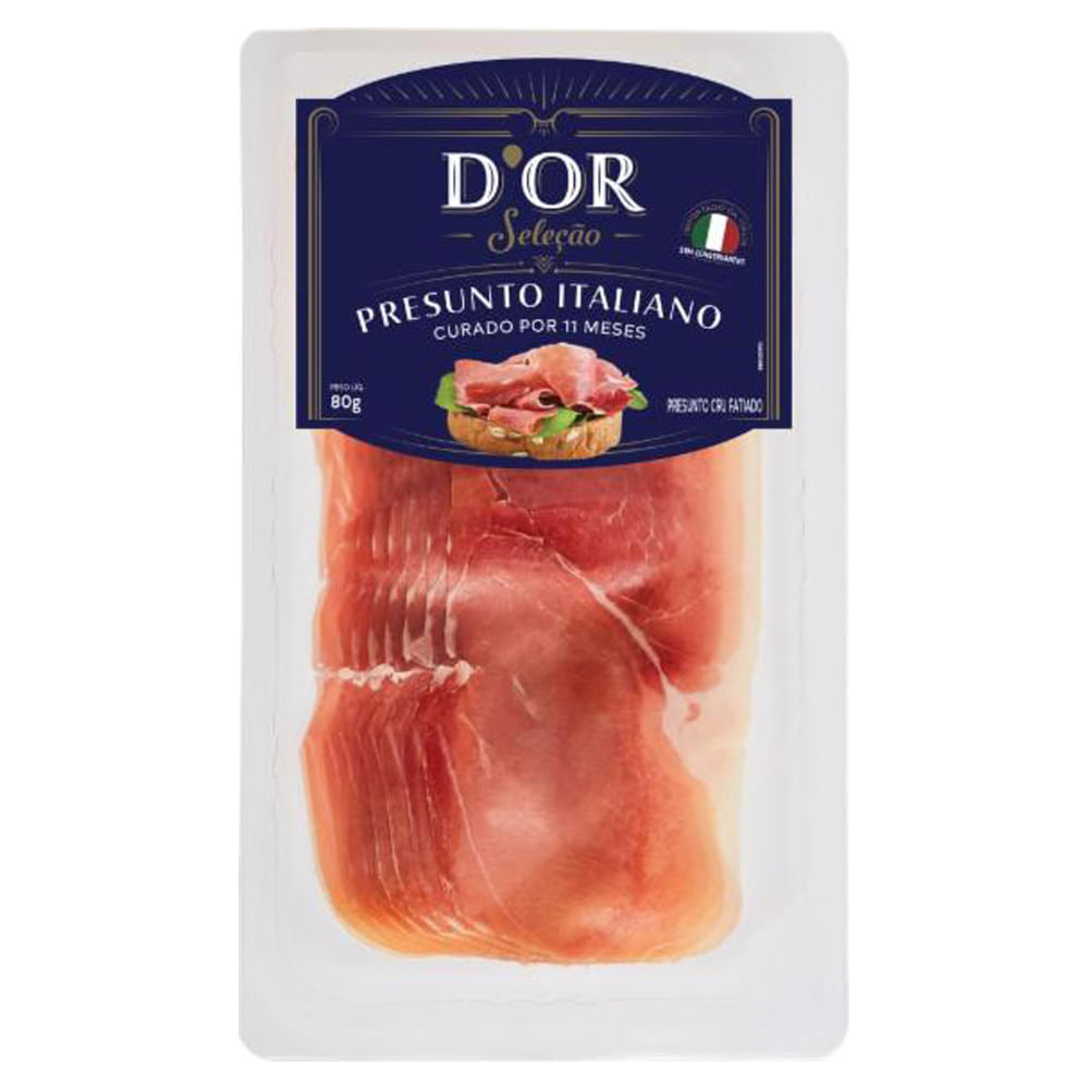 Presunto Cru Dor Parma Fatiado 80g