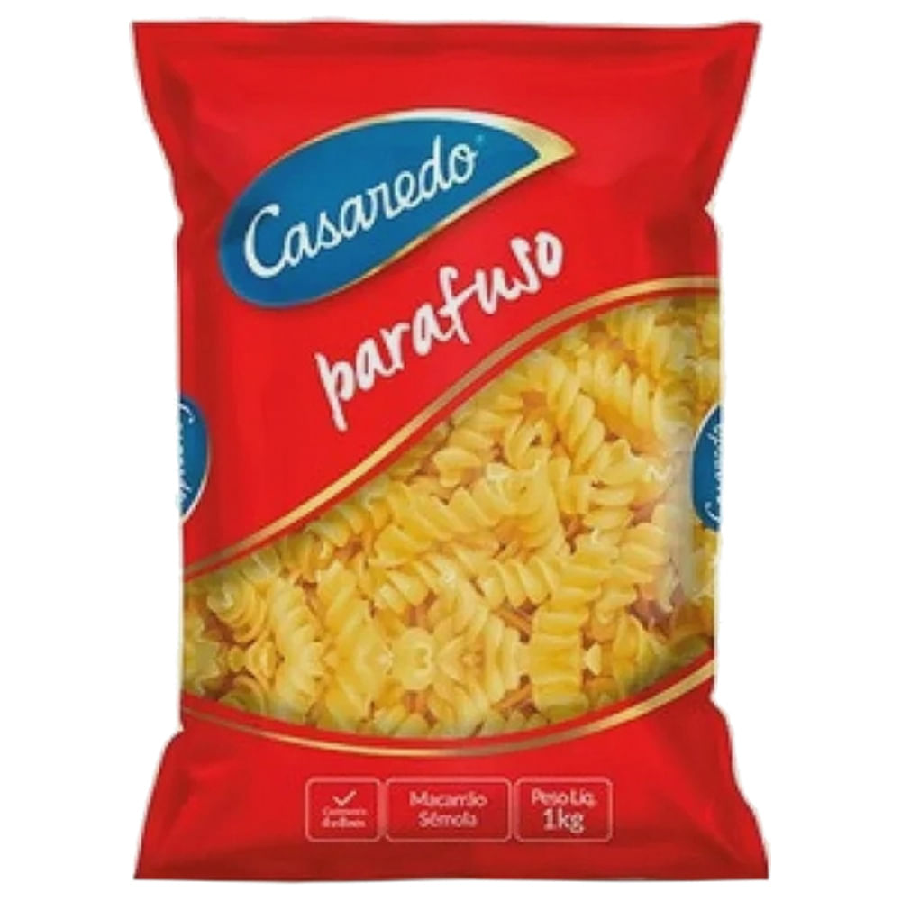 Macarrão Casaredo Massa de Sêmola Parafuso 1kg