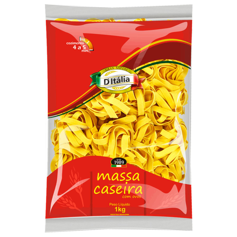 Macarrão DItalia Massa Caseira com Ovos Pappardelle 1kg