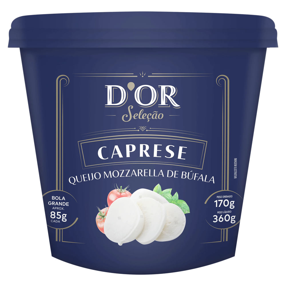 Queijo Mussarela de Búfala Dor Seleção Caprese 170g