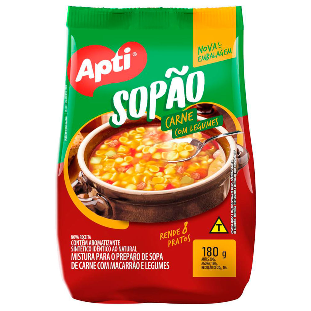Sopão Apti Carne com Legumes 180g
