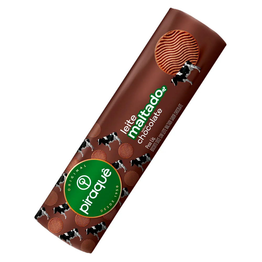 Biscoito Leite Piraquê Maltado Chocolate 132g