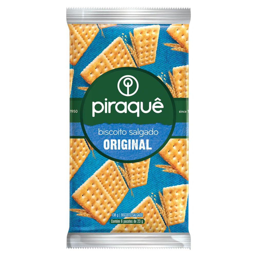 Biscoito Piraque Salgado 138g Original