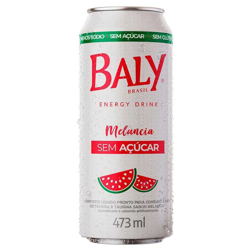 Energético Baly Melancia Zero Açúcar 473ml Lata