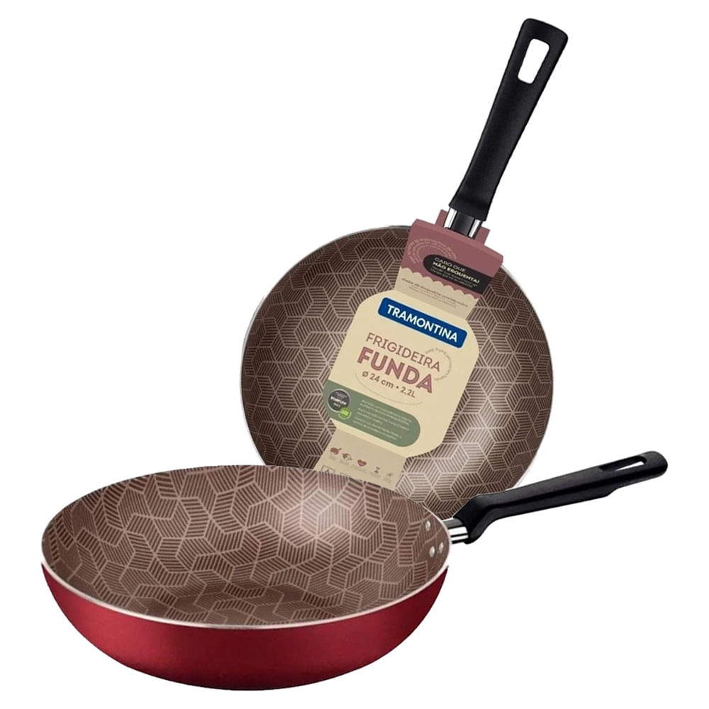 Frigideira Funda Tramontina Loreto Vermelha 24cm