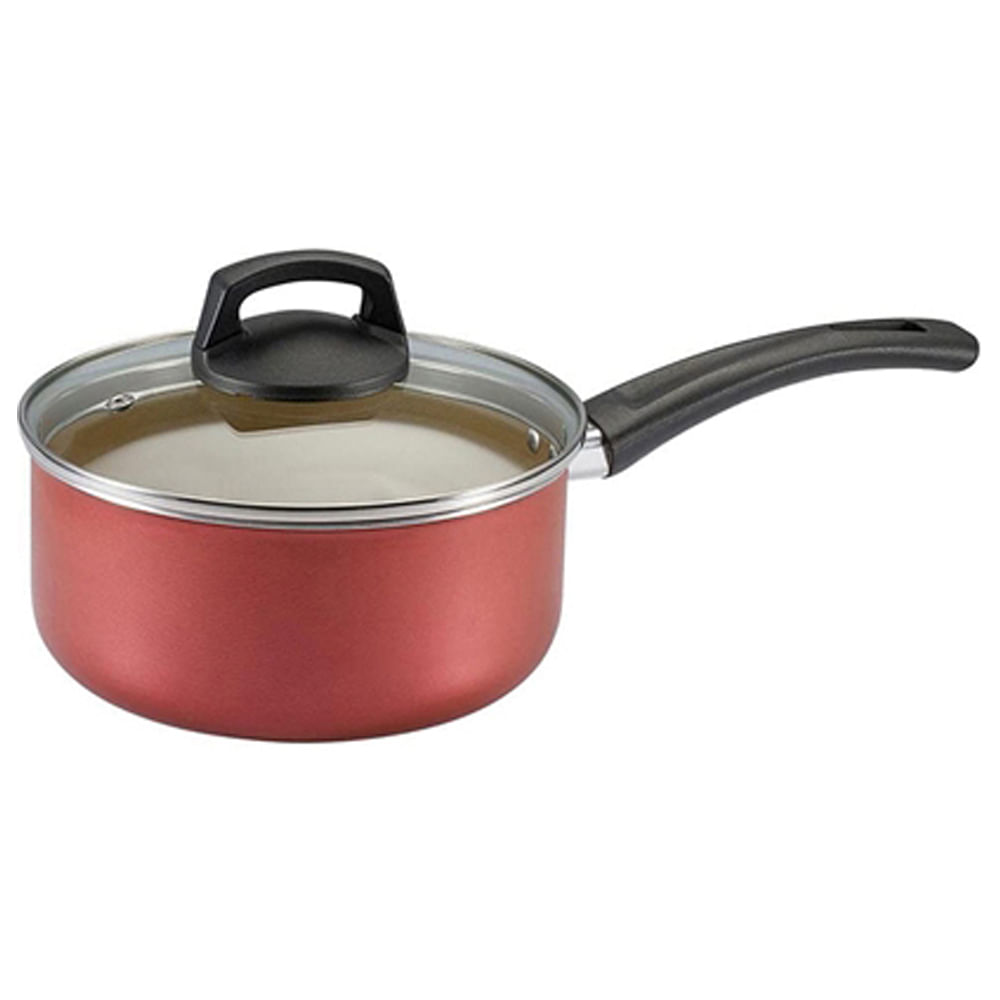 Panela Panelux Magnific 16cm Bege e Cereja Unidade Panela Panelux Magnific Antiaderente Bege e Cereja com Tampa 16cm