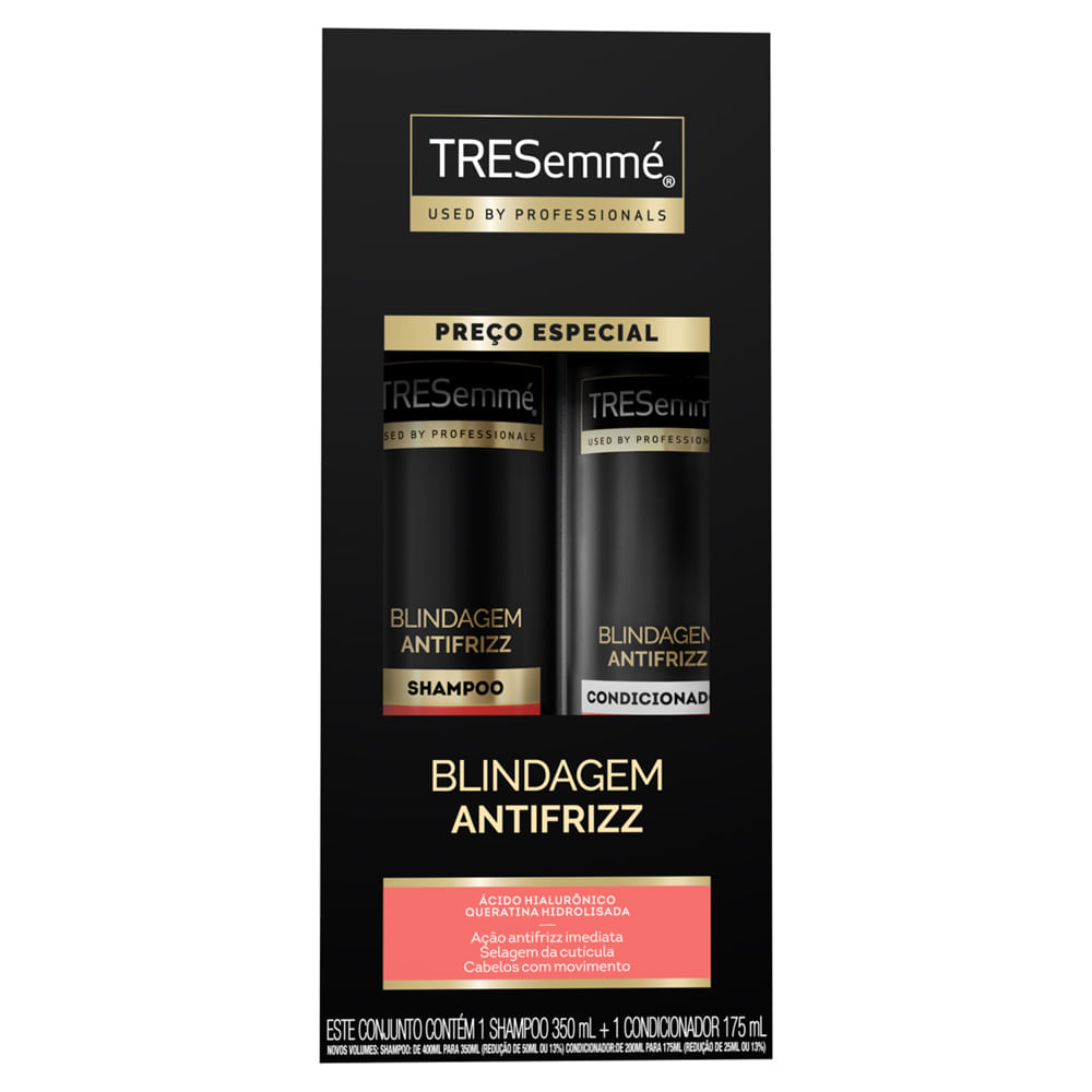 Kit Tresemmé Blindagem Antifrizz Shampoo 350ml e Condicionador 175ml