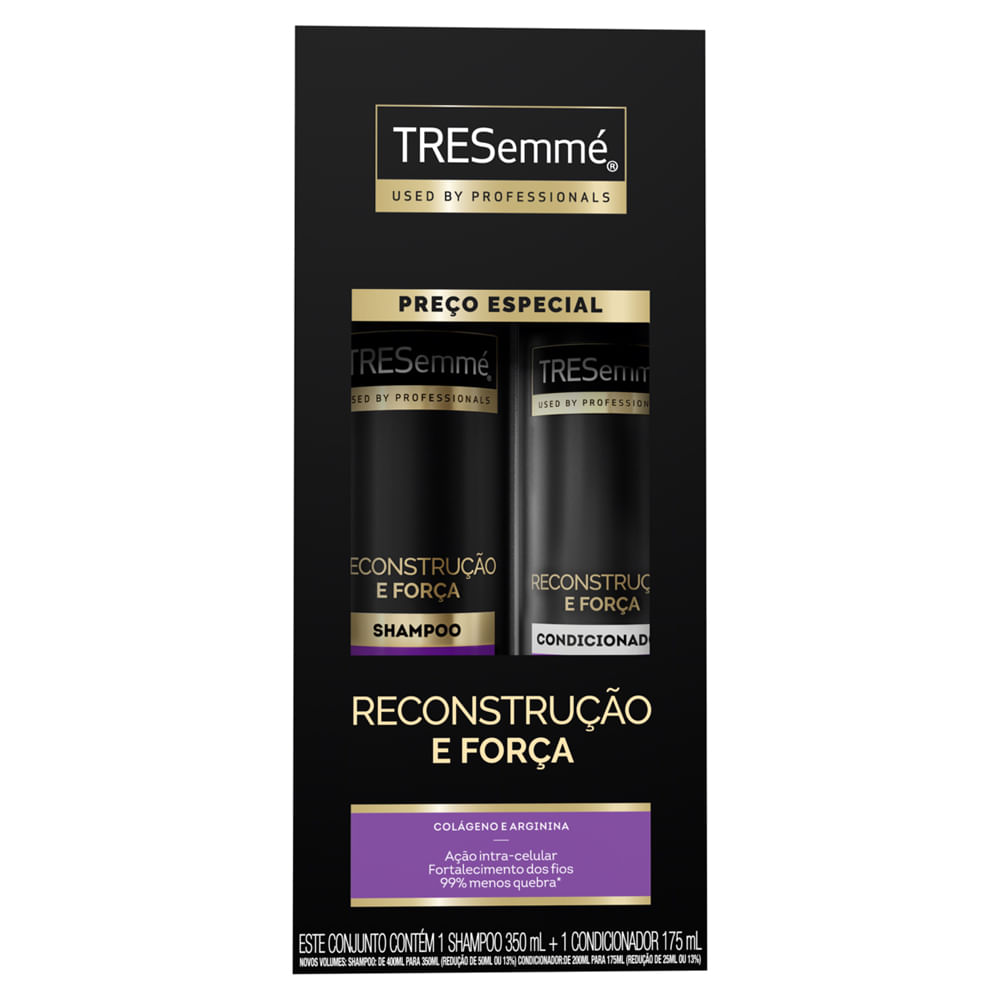 Kit Tresemmé Reconstrução e Força Shampoo 350ml e Condicionador 175ml