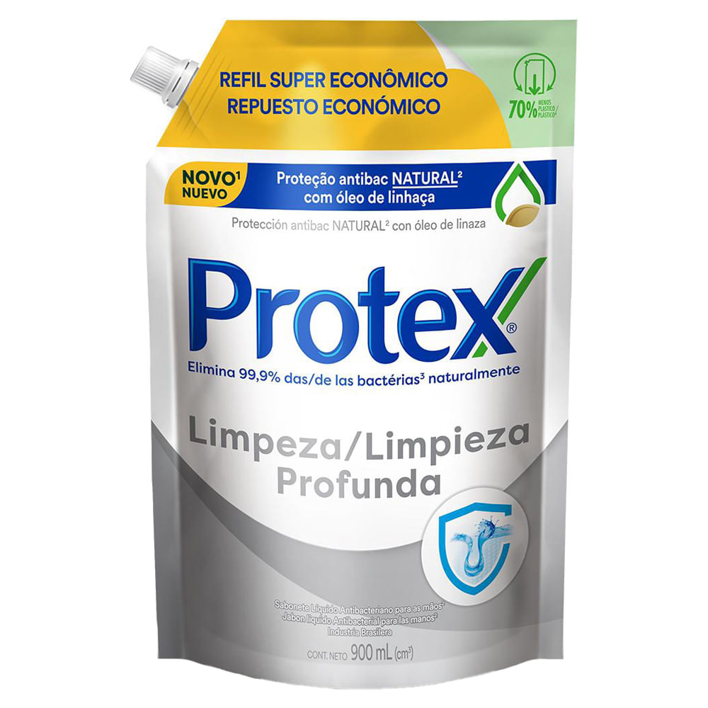 Sabonete Líquido Antibacteriano Protex Limpeza Profunda Refil 900ml