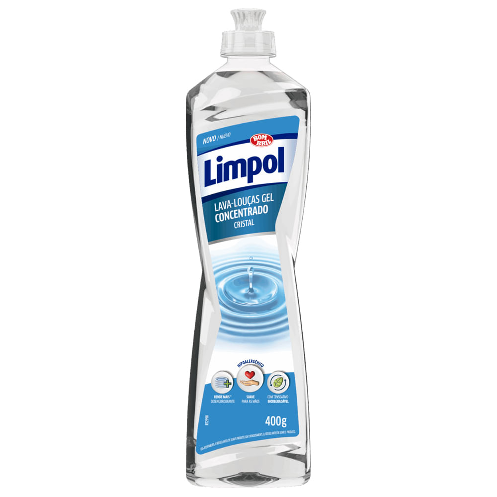 Detergente Gel Limpol Concentrado Cristal 400g