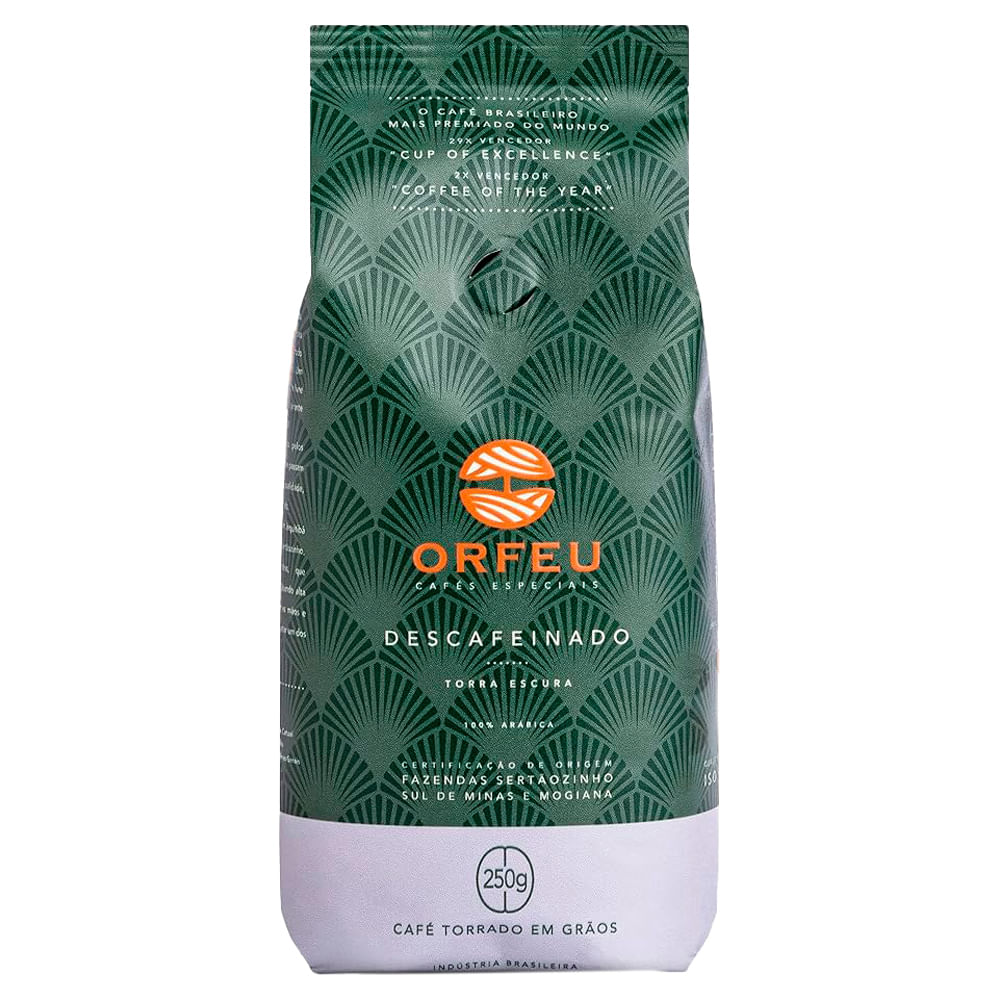 Café em Grãos Orfeu Descafeinado 250g