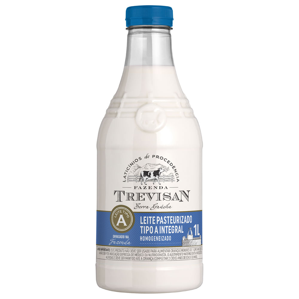 Leite Pasteurizado Fazenda Trevisan Tipo A Integral 1L