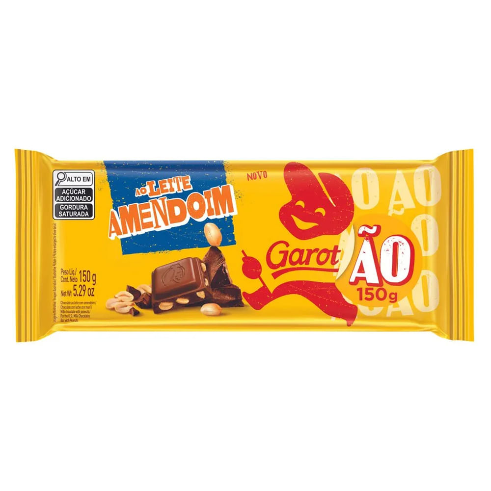 Chocolate em Barra Garoto Amendoim 150g