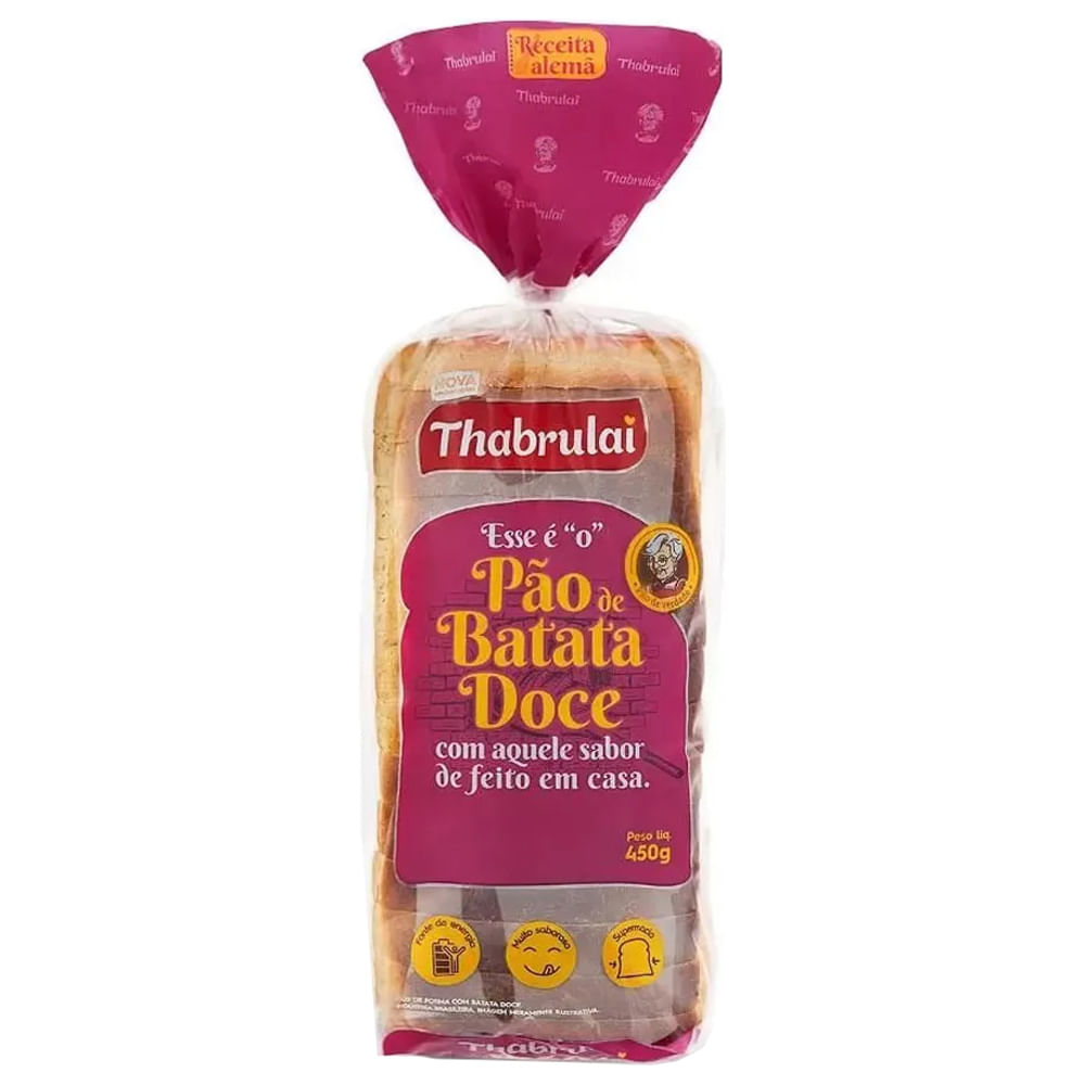 Pão de Batata Doce Thabrulai Sem Glúten 400g