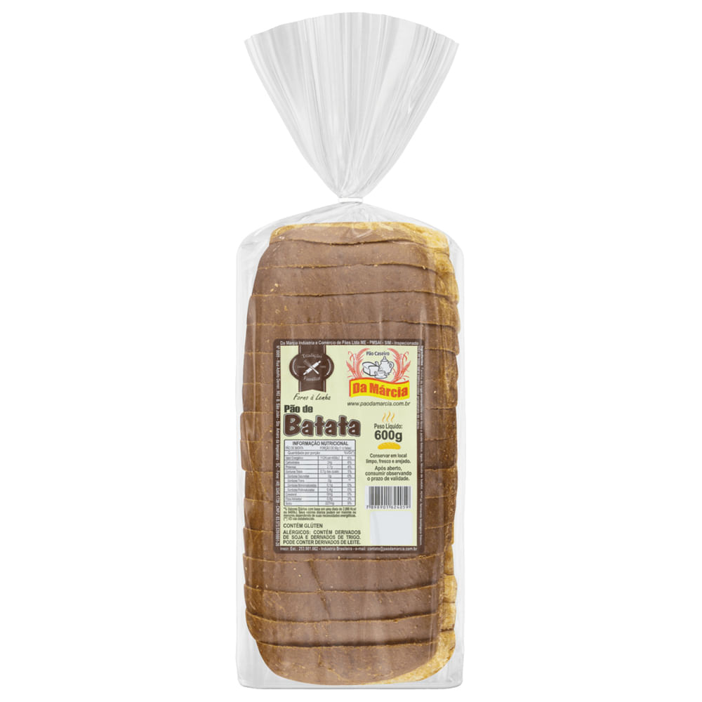 Pão de Forma Da Márcia Caseiro com Batata 600g