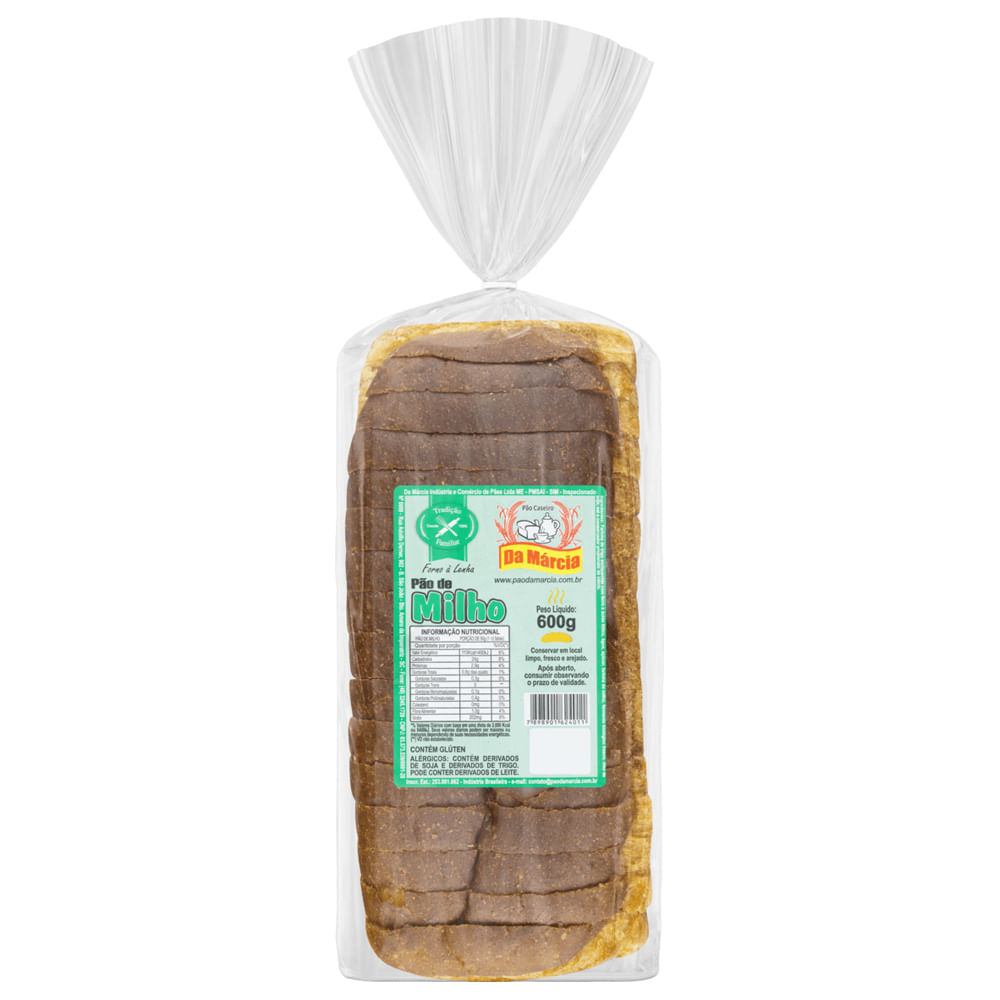 Pão de Forma Da Márcia Caseiro com Milho 600g