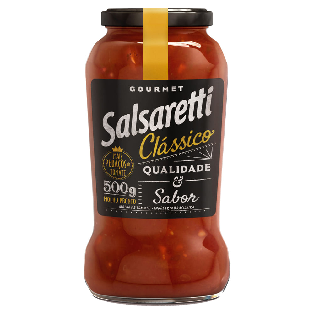Molho de Tomate Salsaretti Clássico Vidro 500g
