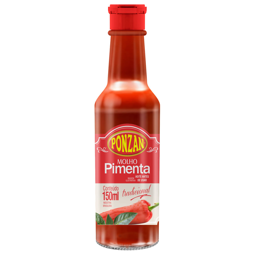 Molho de Pimenta Ponzan Tradicional 150ml
