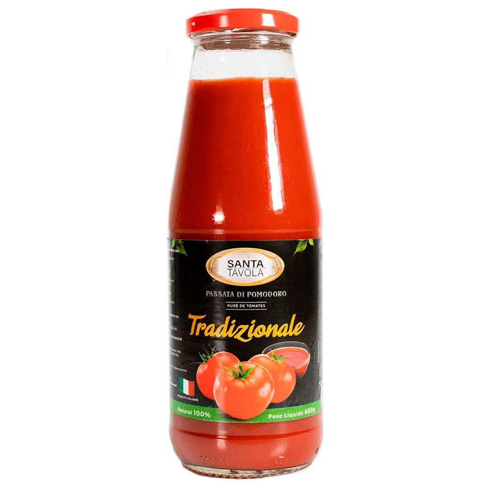 Passata de Tomate Santa Tavola Rústica Vidro 680g