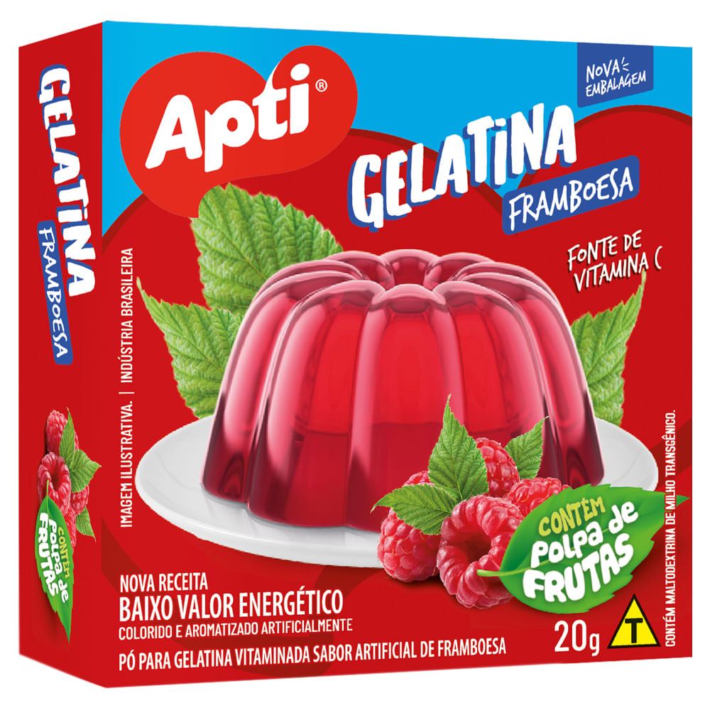 Gelatina Pó Apti Framboesa 20g