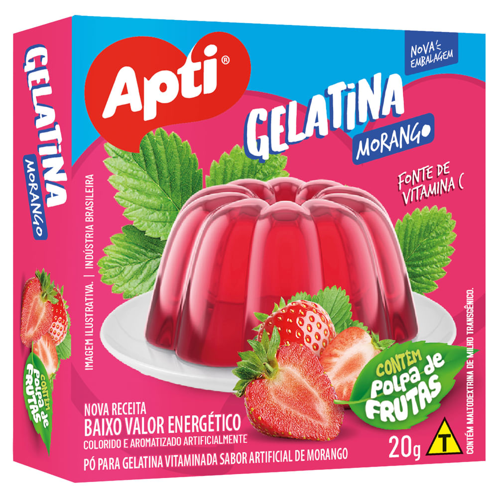 Gelatina Apti Morango 20g