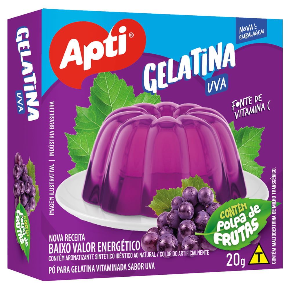 Gelatina Apti Uva 20g