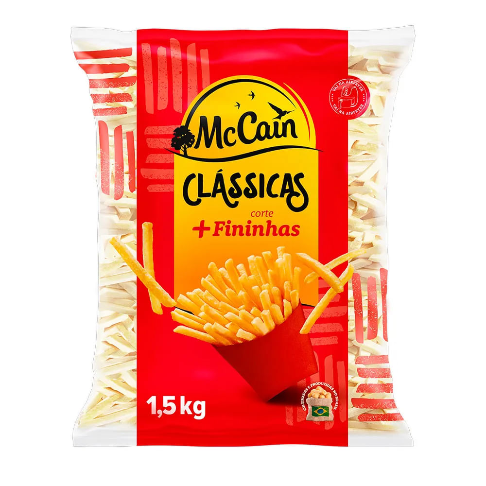 Batata McCain Pré-Frita + Fininha Congelada 1,5kg