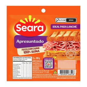 Apresuntado Seara Fatiado 180g Apresuntado Seara Fatiado 180g