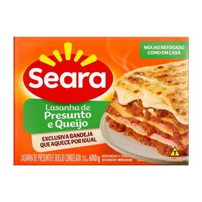 Lasanha Congelada Seara Presunto e Queijo 600g Lasanha Congelada Seara Presunto e Queijo 600g