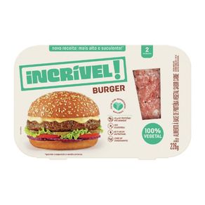 Hambúrguer Vegetal Incrível! Burguer Sabor Carne 226g Hambúrguer Vegetal Incrível! Burguer Sabor Carne 226g