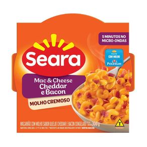 Mac & Cheese Cheddar e Bacon Seara 300g Mac & Cheese Cheddar e Bacon Seara 300g