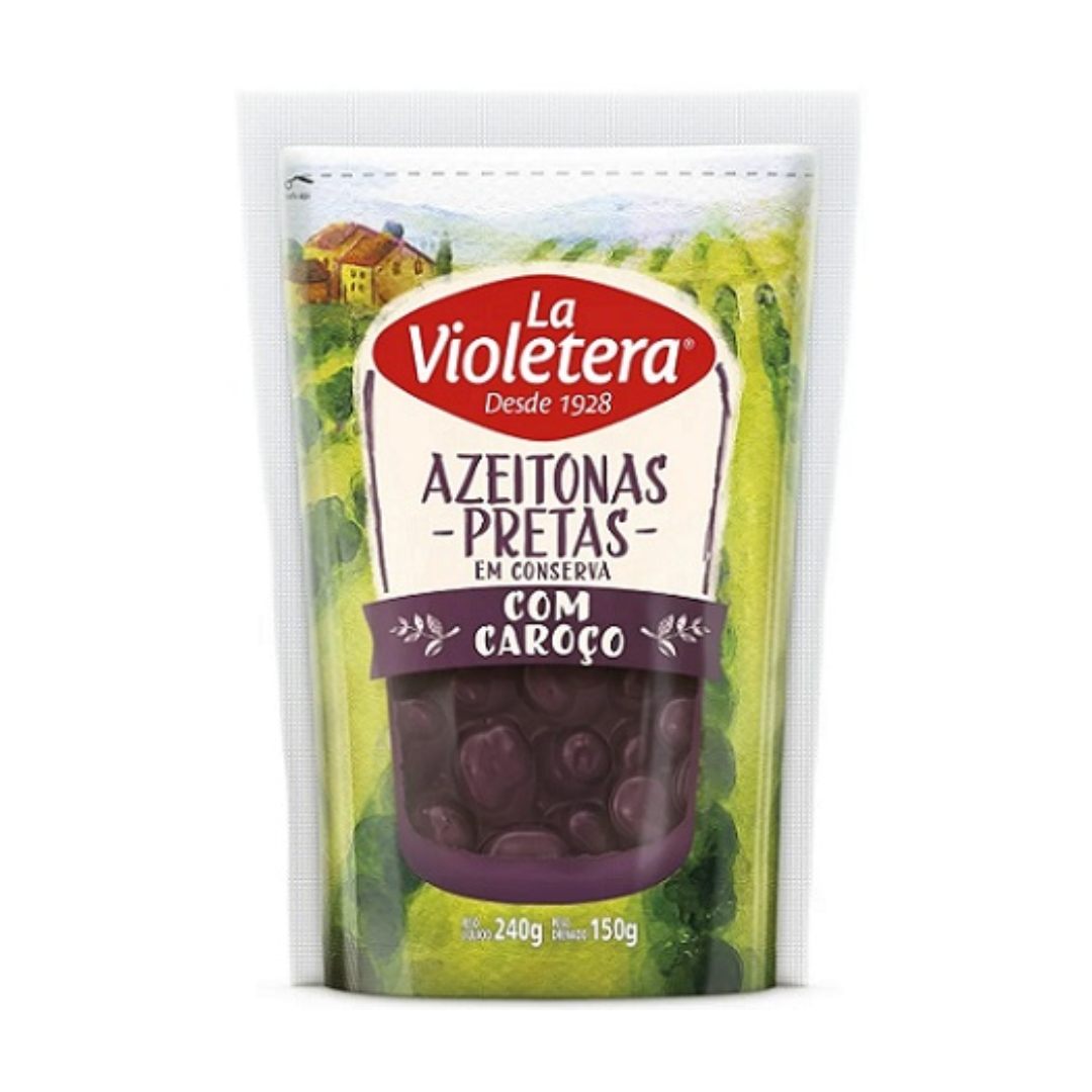 Azeitona Preta La Violetera com Caroço 150g