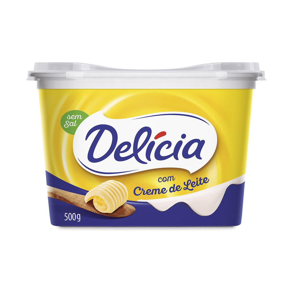 Margarina Delícia Com Creme de Leite Sem Sal 500g