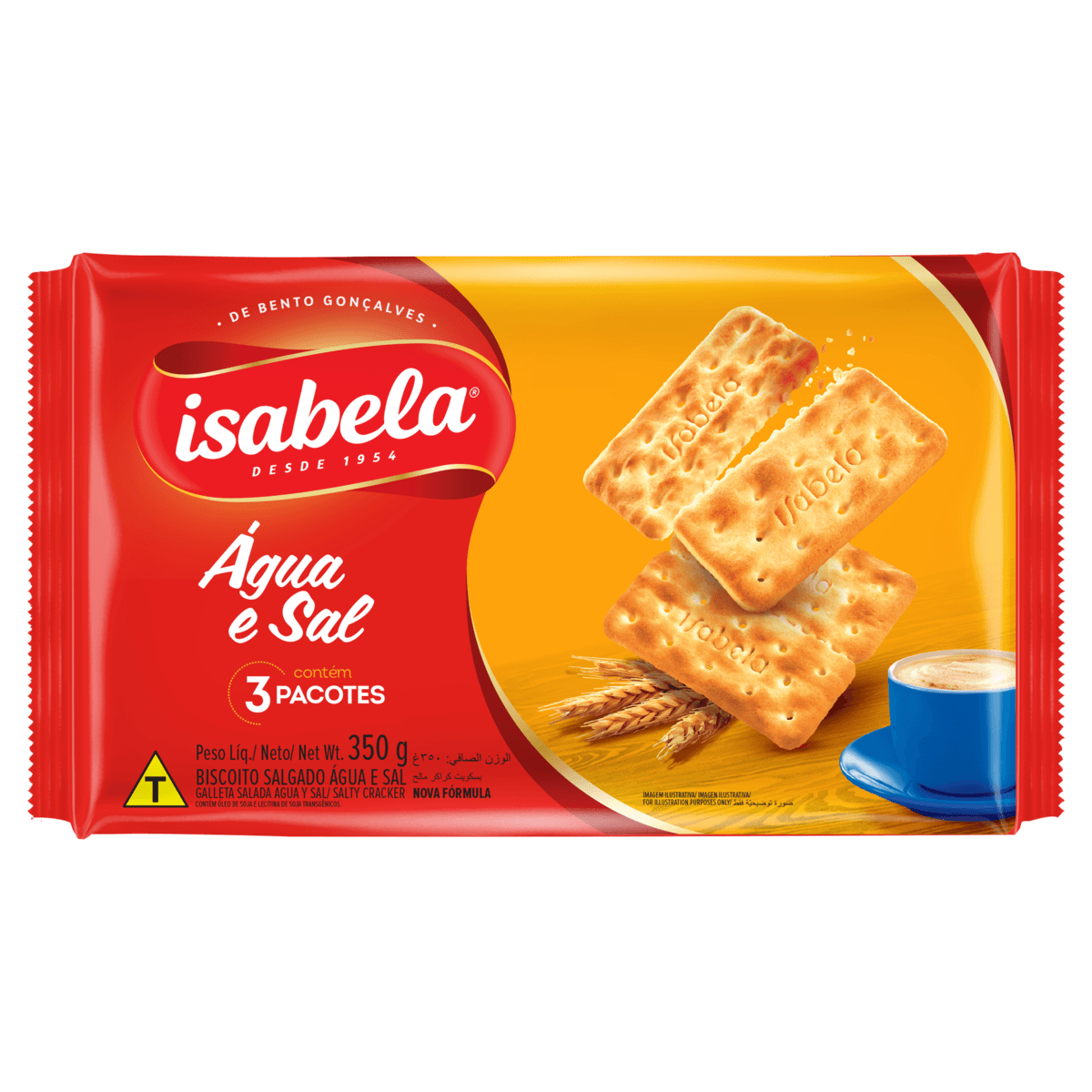 Biscoito Isabela Água e Sal 350g