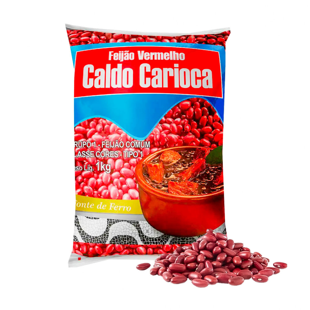 Feijão Vermelho Caldo Carioca 1kg