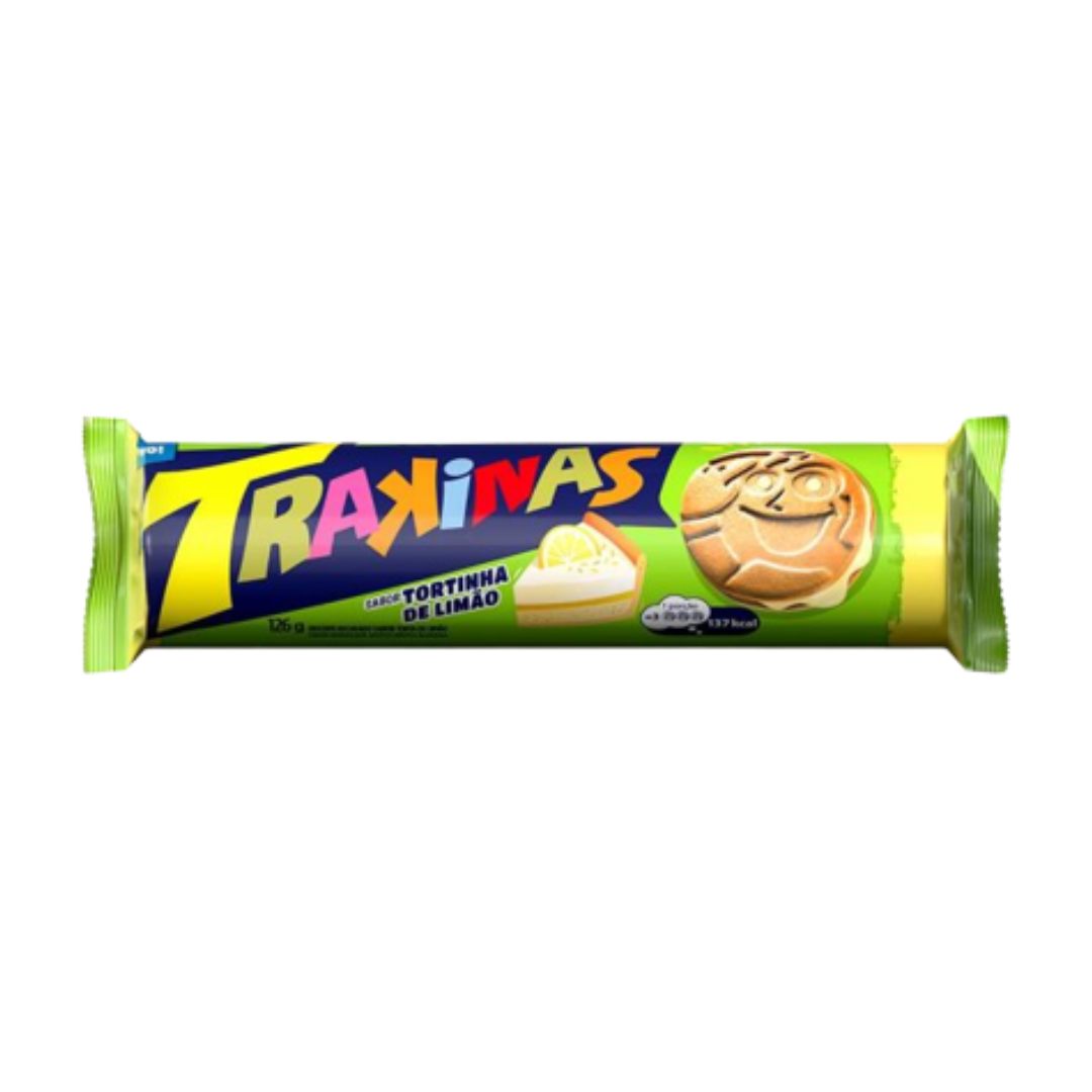 Biscoito Recheado Trakinas Tortinha de Limão 126g