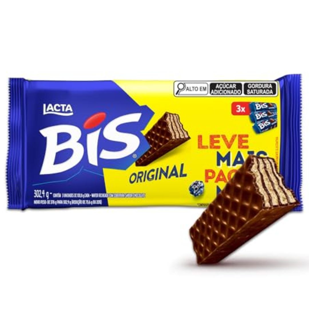 Chocolate Lacta Bis Ao Leite 302,4g Leve Mais Pague Menos