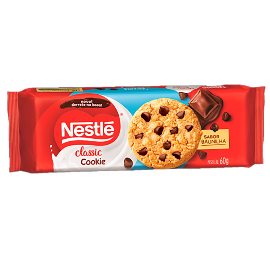 Cookies Nestlé Classic Baunilha com Gotas de Chocolate 60g