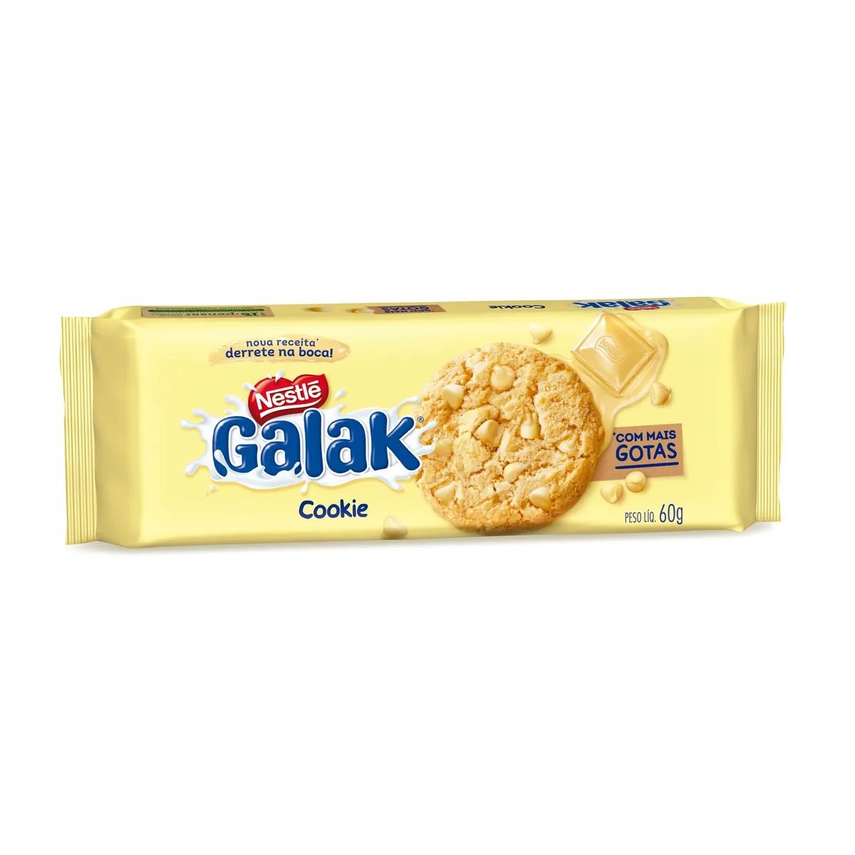 Cookie Nestlé Galak com Gotas de Chocolate Branco 60g