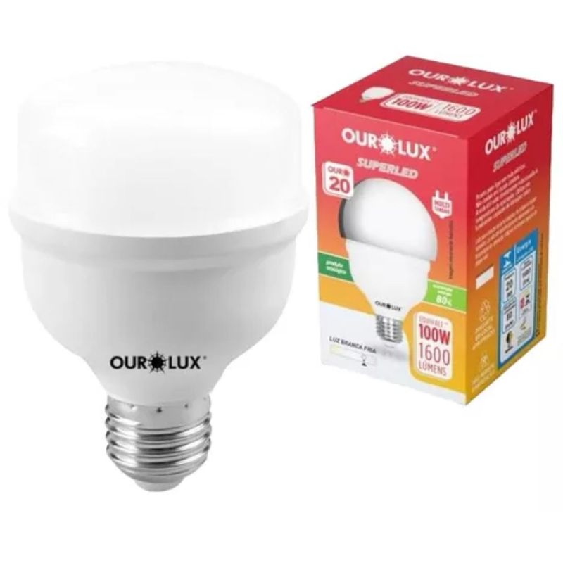 Lâmpada Ourolux Superled Alta Potência Ouro 20W Bivolt